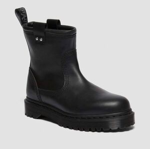Dr. Martens Women's Anistone Lo Black Leather Biker Boots Size 6